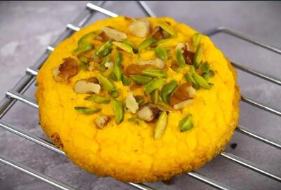  شیرینی سوهان نارگیلی شیرینی با طعم نارگیل و زعفران