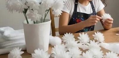  آموزش ساخت گل های زیبا از کیسه پلاستیکی در خانه