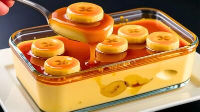  فقط شیر و موز! بهترین دسر فرانسوی در ۵ دقیقه!