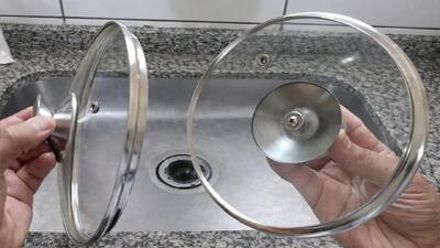  چگونه درب قابلمه شیشه ای را بدون ماندن رد چربی بشوریم ؟