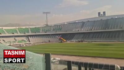  نمایی جدید از وررشگاه آزادی در حال بازسازی + فیلم