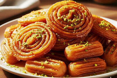 آموزش شیرینی پزی / طرز تهیه بامیه خانگی آسان با نکات و مراحل تصویری