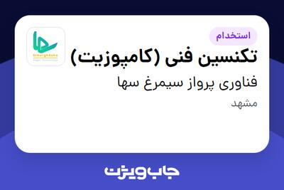  استخدام تکنسین فنی (کامپوزیت) - آقا در فناوری پرواز سیمرغ سها