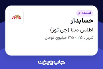  استخدام حسابدار در اطلس دینا (چی توز)