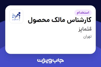  استخدام کارشناس مالک محصول در مُتَمایِز