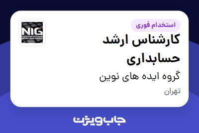  استخدام کارشناس ارشد حسابداری - خانم در گروه ایده های نوین