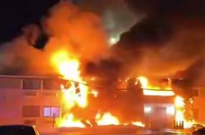  فیلم/ حریق بزرگ در هتلی در «ویسکانسینِ» آمریکا