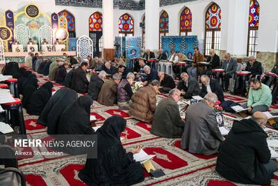  مراسم جزء خوانی و تفسیر قرآن کریم در رشت