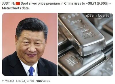  افزایش چشمگیر پریمیوم نقره در چین