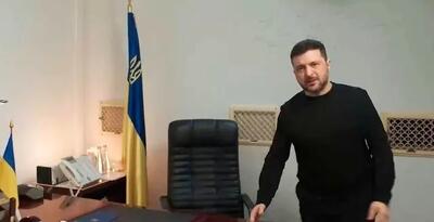  رئیس‌جمهور اوکراین پناهگاه محل کارش را به نمایش گذاشت + عکس