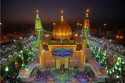  حال و هوای سفره پر برکت افطار در حرم مطهر امیرالمومنین + فیلم