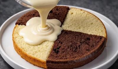  طرز تهیه کیک دو رنگ مجلسی و پف دار در خانه