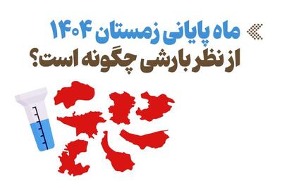  اینفوگرافیک/ ماه پایانی زمستان ۱۴۰۴ از نظر بارشی چگونه است؟