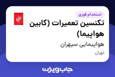  استخدام تکنسین تعمیرات (کابین هواپیما) - آقا در هواپیمایی سپهران