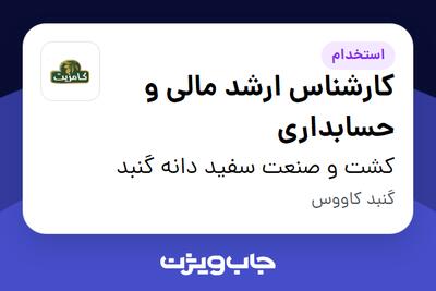  استخدام کارشناس ارشد مالی و حسابداری در کشت و صنعت سفید دانه گنبد