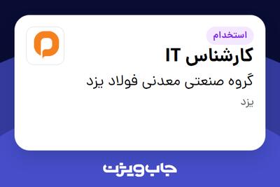  استخدام کارشناس IT - آقا در گروه صنعتی معدنی فولاد یزد