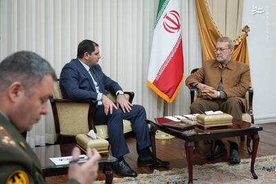 عکس/ دیدار وزیر دفاع ارمنستان با لاریجانی