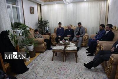  دیدار رئیس سازمان زندان‌ها با خانواده شهید مرتضی جمالی از شهدای جنگ ۱۲ روزه