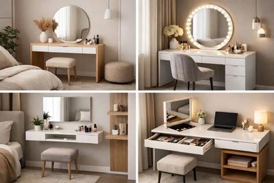 میز آرایش ترند جدید؛ ترکیب هوشمندانه زیبایی، نظم و کارایی