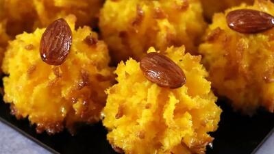  طرز تهیه شیرینی رز نارگیلی مخصوص ماه رمضان / فیلم