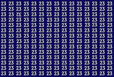  بازی فکری : در 6 ثانیه عددهای وارونه 23 و 32 را میان 23 ها پیدا کنید!