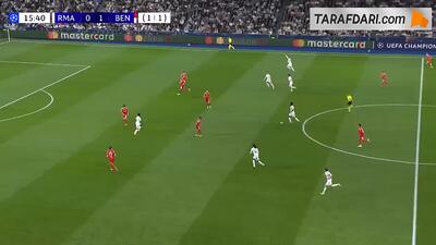  گل زیبای اورلین شوامنی به بنفیکا (رئال مادرید 1-1 بنفیکا)