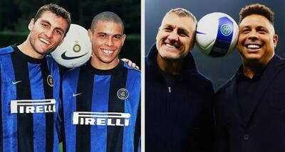  چند نفر با این دو بازیکن طرفدار اینتر شدند؟ تقدیر باشگاه اینتر از رونالدو نازاریو و ویری پیش از بازی با بودوگلیمت