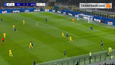  گل ینس پیتر هوگه به اینتر روی اشتباه آکانجی (اینتر 0-1 بودوگلیمت)