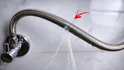  تعمیر شلنگ استیل شیر ظرفشویی توی خونه بدون یک ریال هزینه اضافی