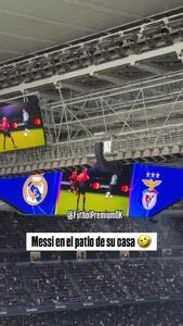  ویدئو: تصویر مسی روی اسکوربورد برنابئو در بازی دیشب رئال‌!