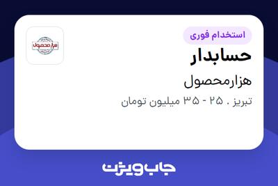  استخدام حسابدار - خانم در هزارمحصول