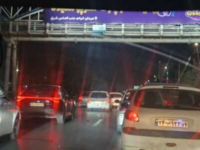  ترافیک پرحجم و سنگین در بزرگراه چراغچی مشهد