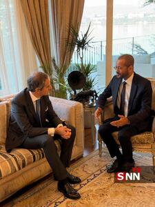  دیدار گروسی مدیر کل آژانس بین‌المللی انرژی اتمی، با وزیر خارجه عمان پیش از آغاز مذاکرات