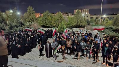  خروش دانشجویان بجنوردی در پی هتک حرمت به پرچم مقدس ایران + فیلم
