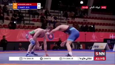  نماینده ایران حریف آمریکایی را زمین گیر کرد/ پایان طوفانی نخودی در آلبانی با مدال طلا