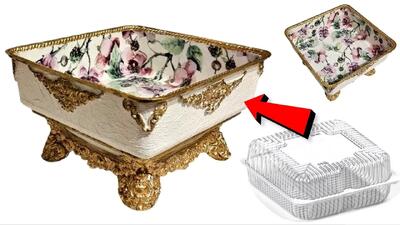  آموزش دکوپاژ معکوس روی ظروف بلا استفاده | ایده حیرت انگیز و قابل فروش