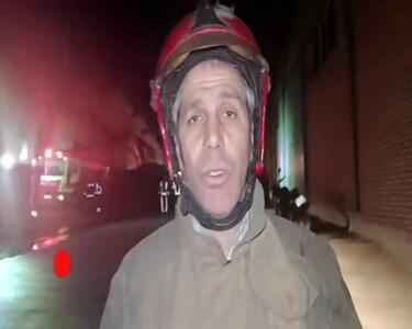  ببینید| آتش‌سوزی در کارخانه تولید کفش در جاده خاوران مهار شد