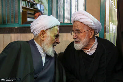  تصاویر؛ ناطق نوری و کروبی در تشییع امام جمارانی