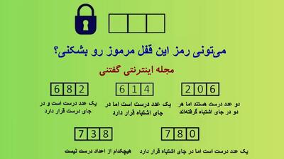 تست هوش: فقط 12 ثانیه وقت داری! می‌تونی رمز این قفل مرموز رو بشکنی؟