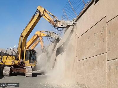  تخریب دیوار «زندان رجایی‌شهر» کمتر از ۴۸ ساعت پس از دستور رئیس قوه قضائیه + عکس ها