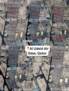  آمریکا عمده تجهیزات خود را از پایگاه العدید قطر خارج کرد + عکس ها