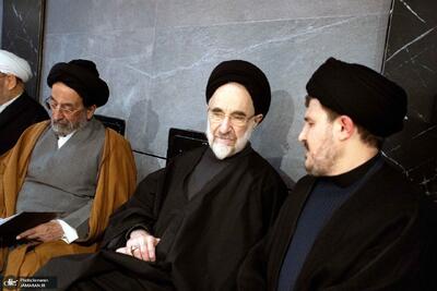  اولین حضور سیدمحمد خاتمی در اجتماع پس از شایعات اخیر علیه او + عکس