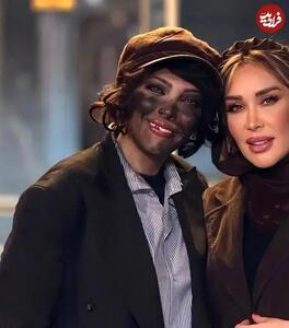  عکس: گریم خاص صدف اسپهبدی در پشت‌ صحنه یک نمایش