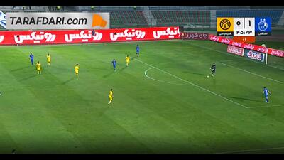  گل مهدی شریفی به استقلال روی اشتباه عجیب آدان (استقلال 1-1 فجرسپاسی)