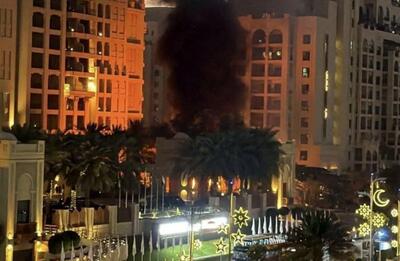  تصاویری از آسمان‌خراش‌های امارات زیر ضرب موشک‌های ایران