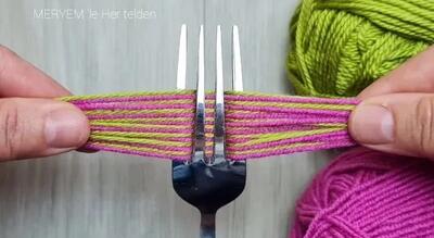  فوق العاده بود، ببین با چنگال و نخ چی درست کردم!