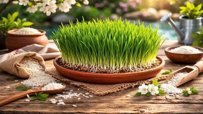  چگونه سبزه برنج زیبا برای عید نوروز درست کنیم؟