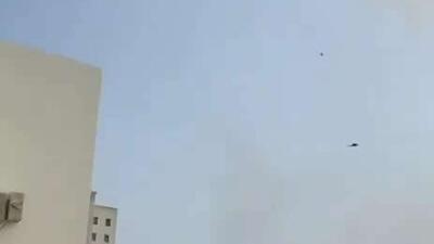  لحظه برخورد موشک به پایگاه آمریکایی در بحرین
