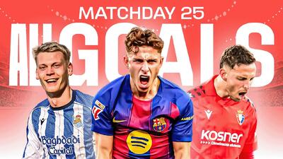  تمامی گل‌های هفته 25 لالیگا اسپانیا