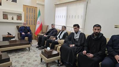  حضور فرماندهان الحشد الشعبی در کنسولگری ایران در بصره (+عکس)